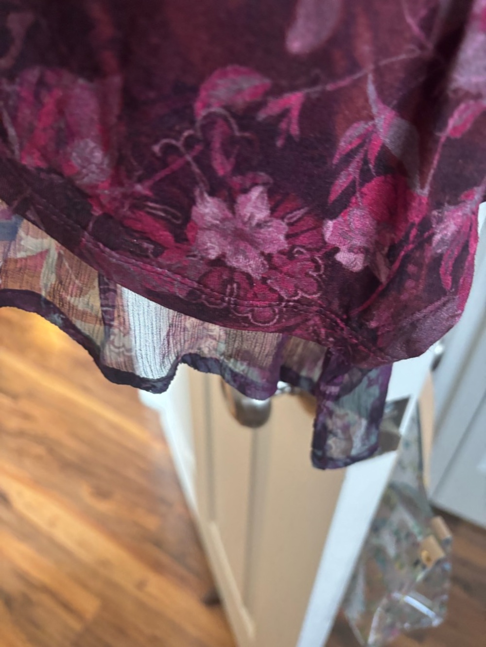 Soft Surroundings Deep Purple Paisley Sheer Cardigan - Picture 5 of 6